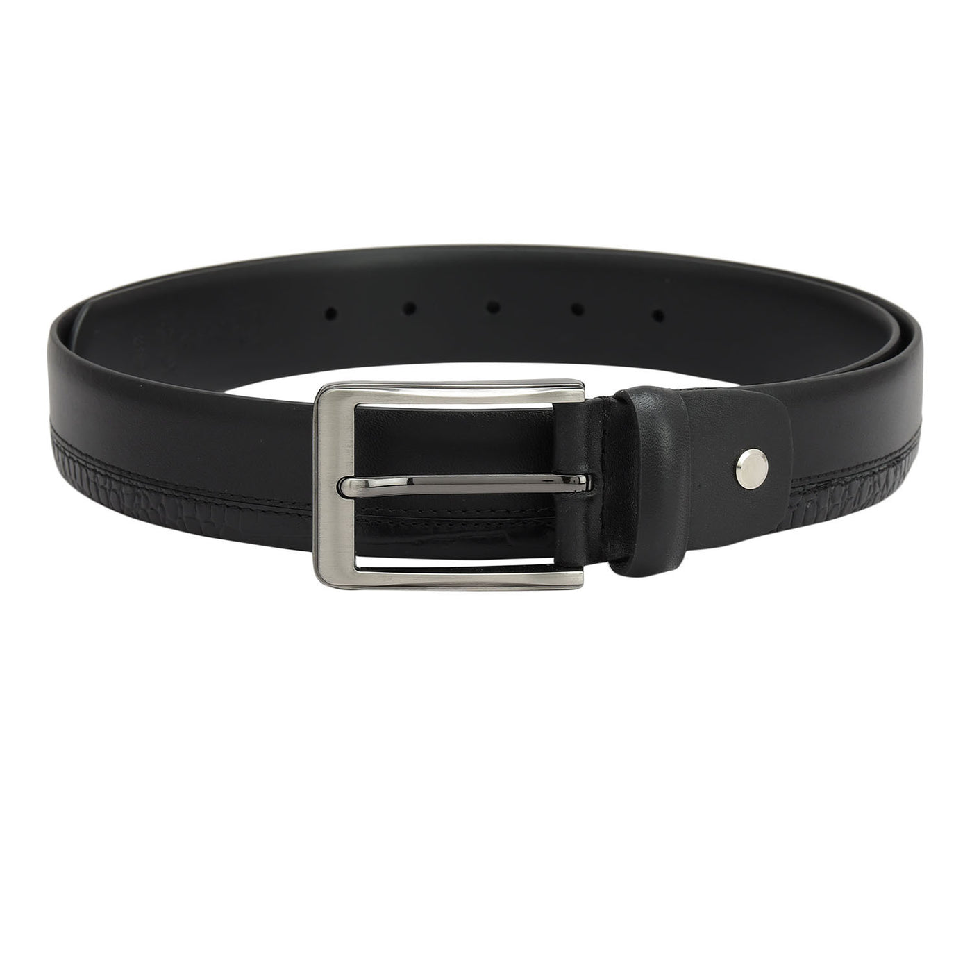 Formal Plain Croco Leather Mens Belt