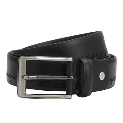 Formal Plain Croco Leather Mens Belt