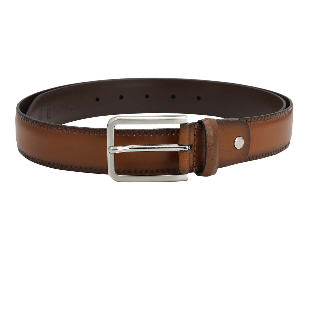 Casual Plain Leather Mens Belt