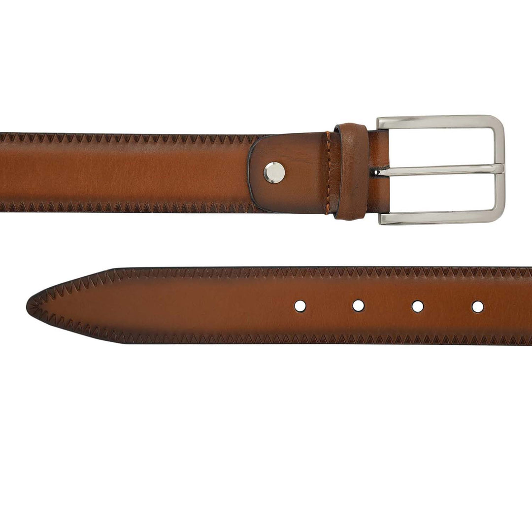 Casual Plain Leather Mens Belt