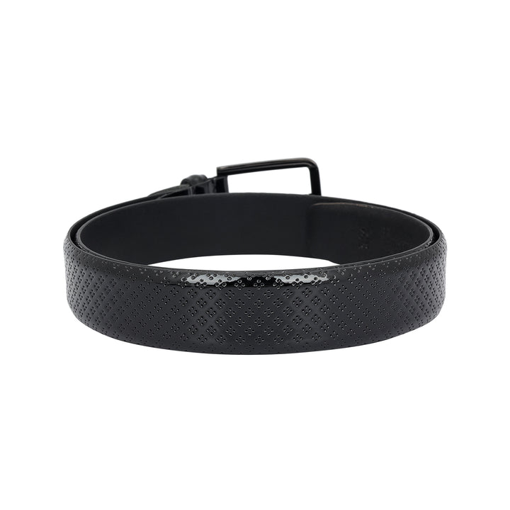 Casual Patent Leather Mens Belt - Black