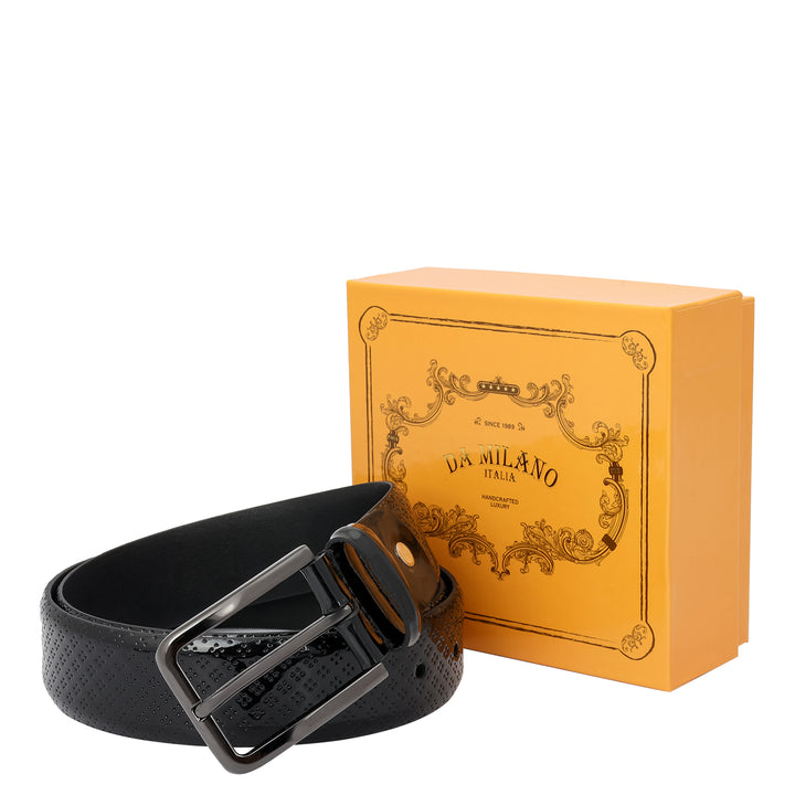 Casual Patent Leather Mens Belt - Black