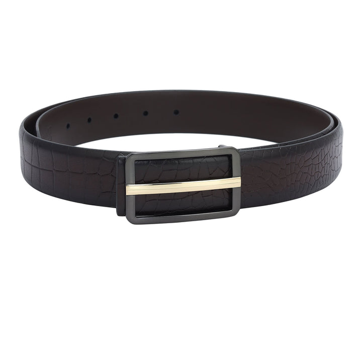 Formal Croco Leather Mens Belt - Brown