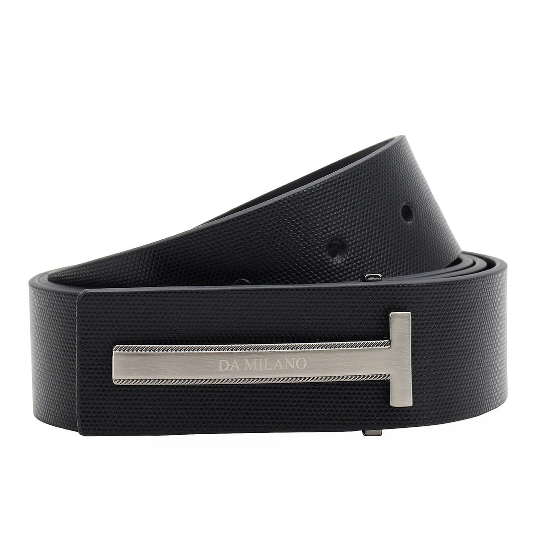 Formal Fish Leather  Mens Belt-BLACK