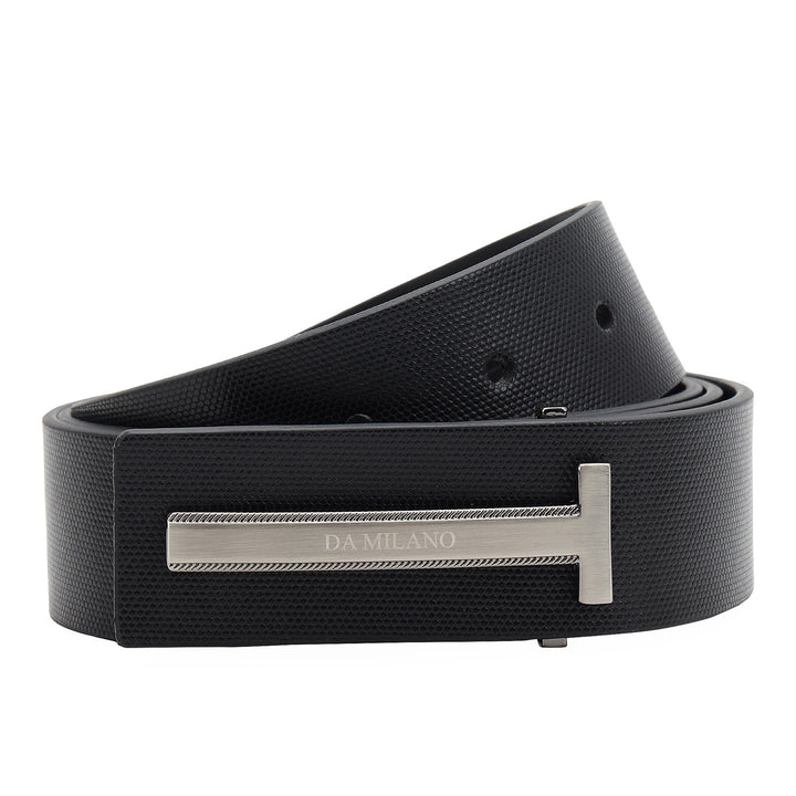 Formal Fish Leather  Mens Belt-BLACK