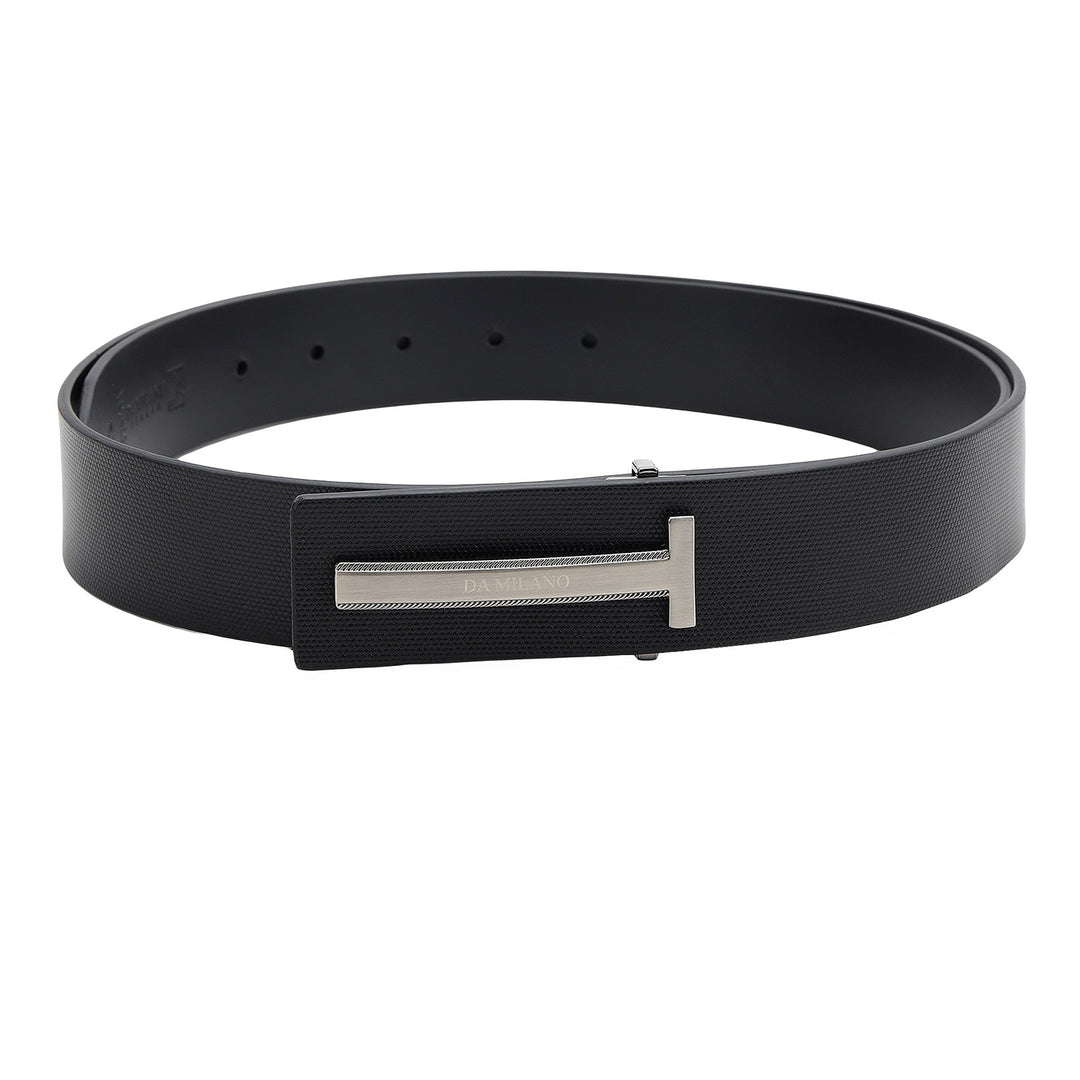 Formal Fish Leather  Mens Belt-BLACK
