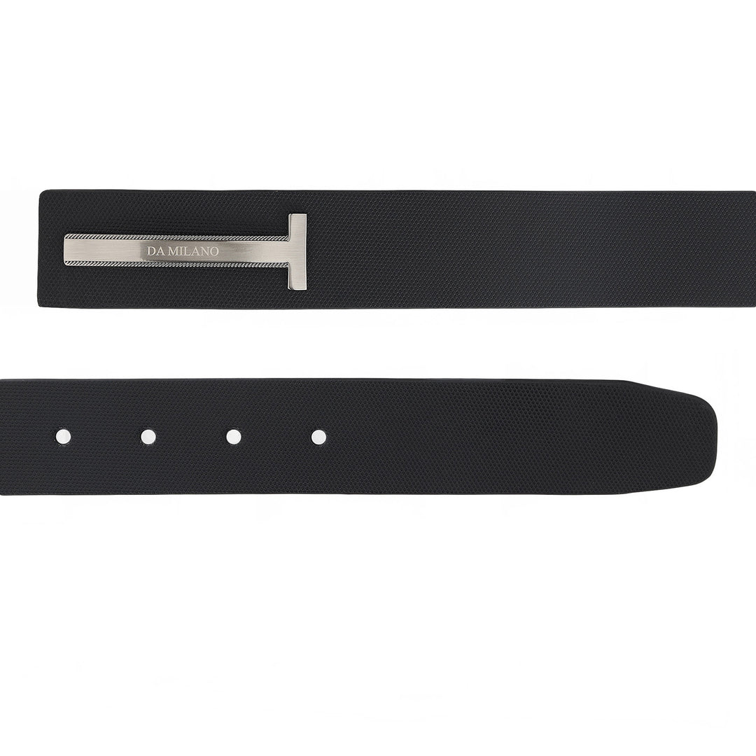 Formal Fish Leather  Mens Belt-BLACK