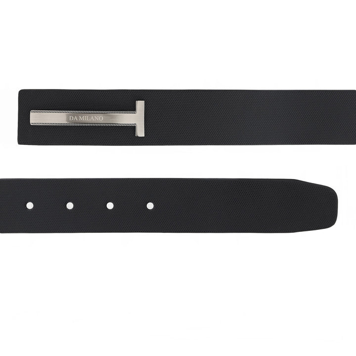 Formal Fish Leather  Mens Belt-BLACK