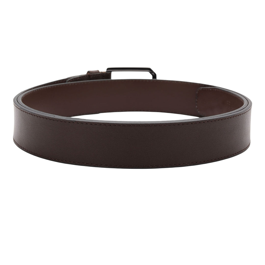 Formal Plain Croco Leather Mens Belt-Brown