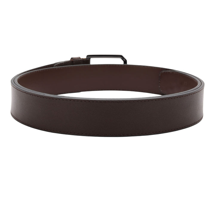 Formal Plain Croco Leather Mens Belt-Brown