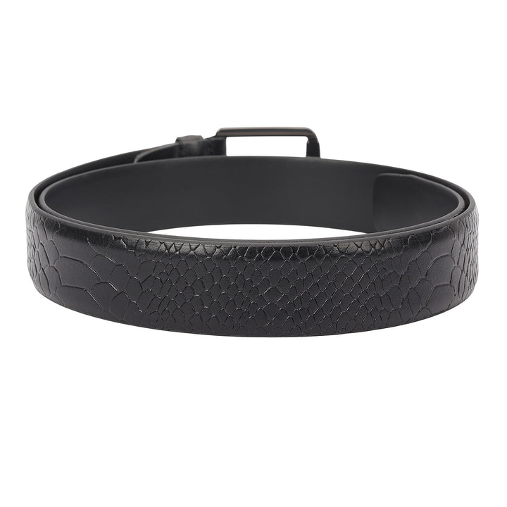 Casual Coro Leather Mens Belt-Black
