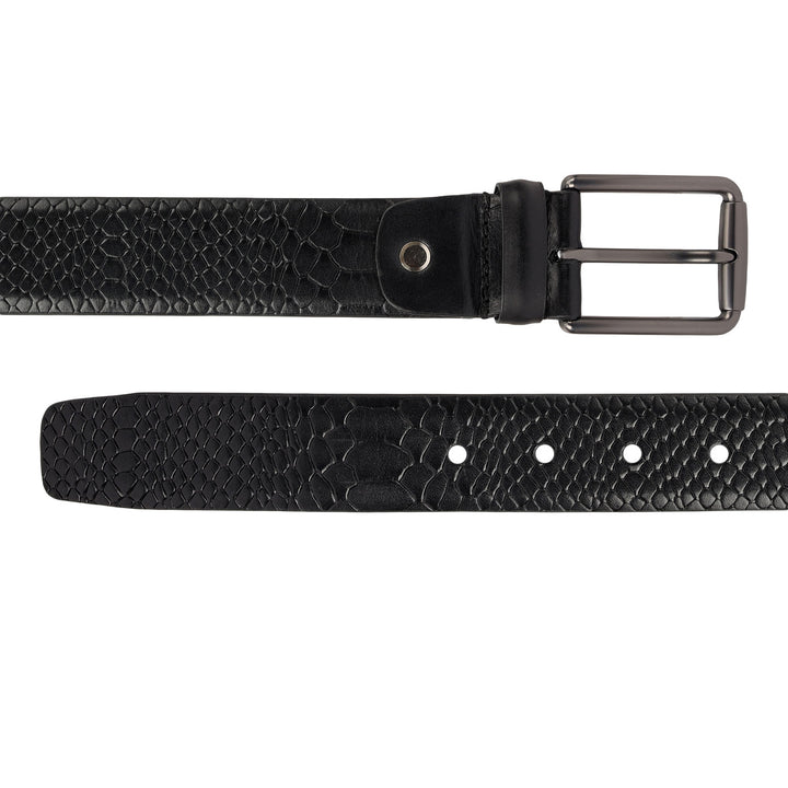 Casual Coro Leather Mens Belt-Black
