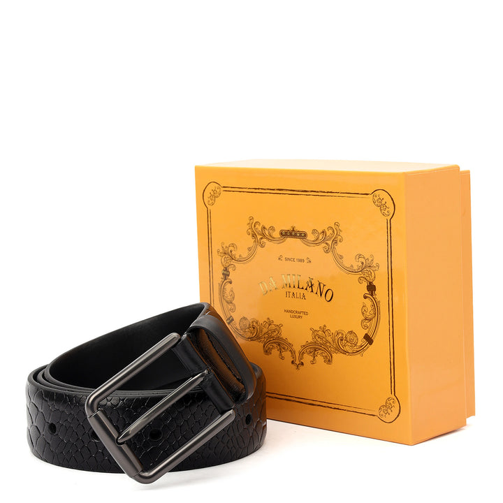 Casual Coro Leather Mens Belt-Black