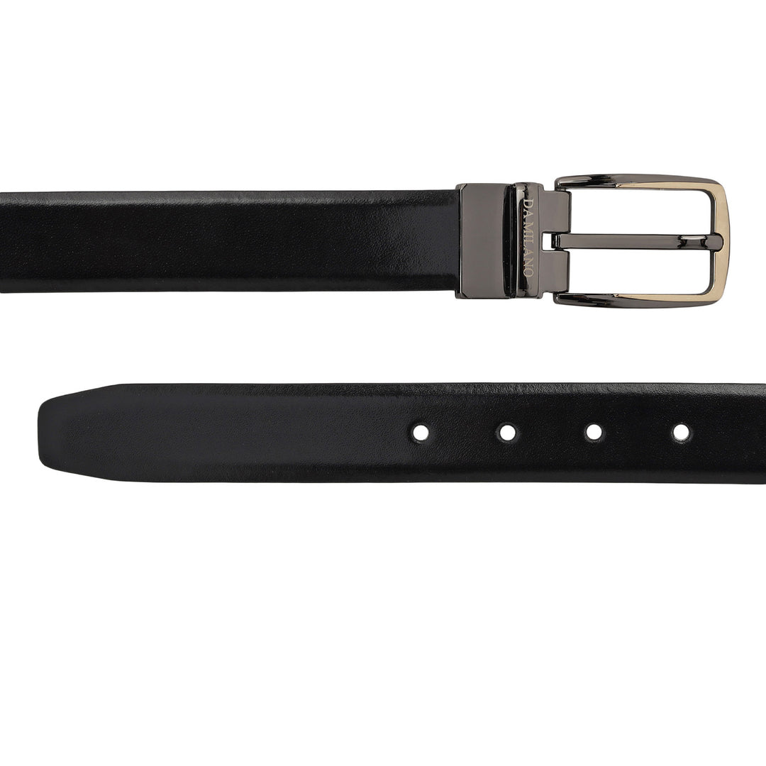 Formal Plain Leather Reversible Mens Belt - Black & Berry