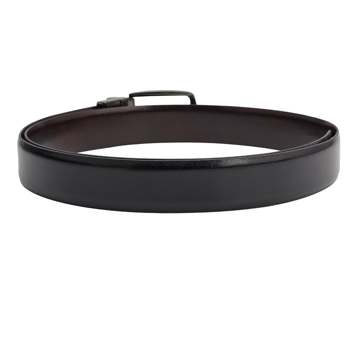 Formal Plain Leather Reversible Mens Belt - Black & Berry