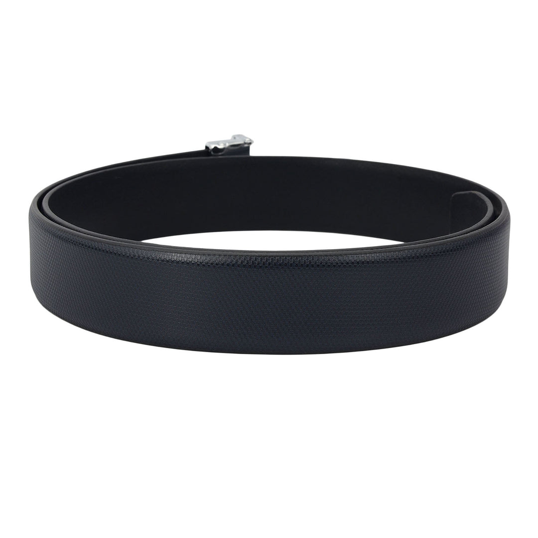 Formal Embossed Leather Mens Belt-Navy