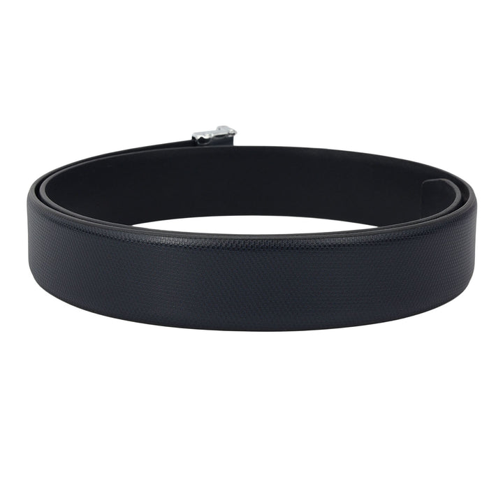 Formal Embossed Leather Mens Belt-Navy