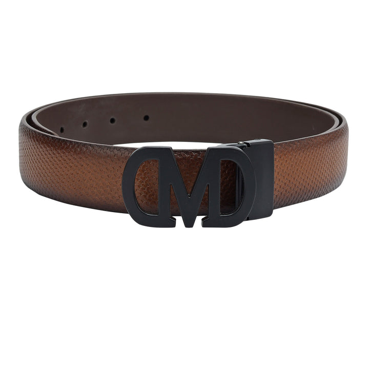 Casual Mat-Emboss Leather Mens Belt
