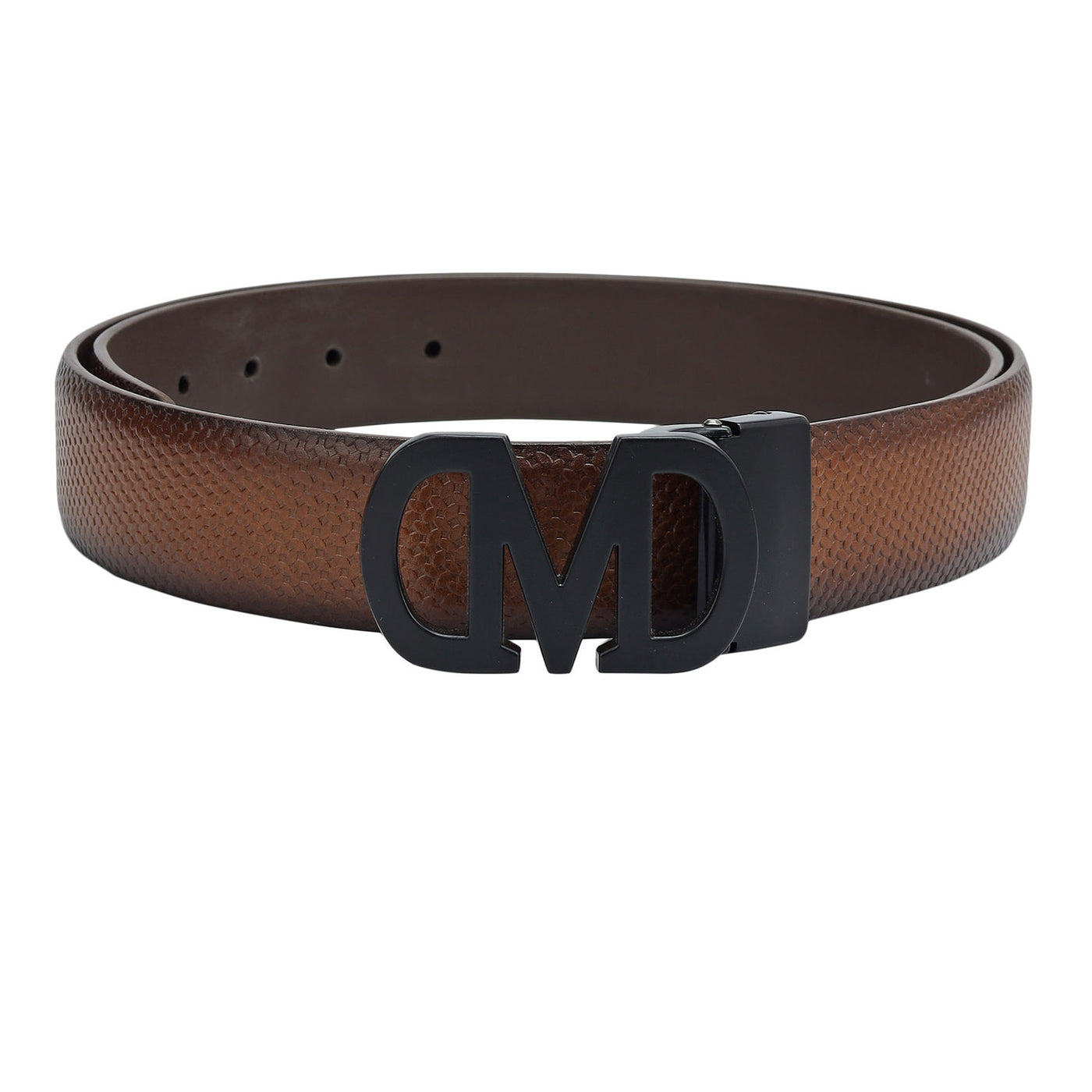 Casual Mat-Emboss Leather Mens Belt