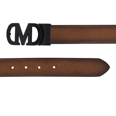 Casual Mat-Emboss Leather Mens Belt