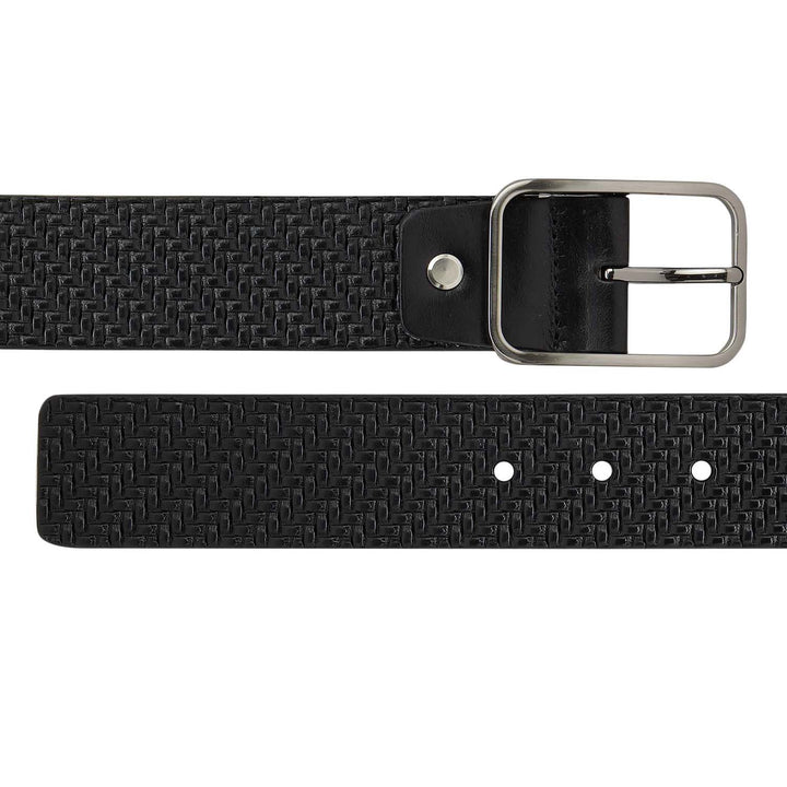 Casual Mat-Emboss Leather Mens Belt