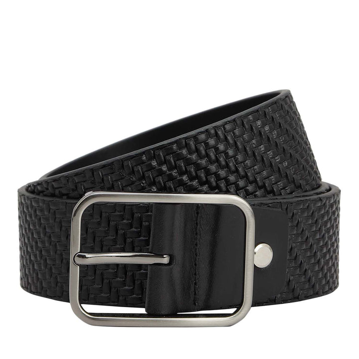 Casual Mat-Emboss Leather Mens Belt