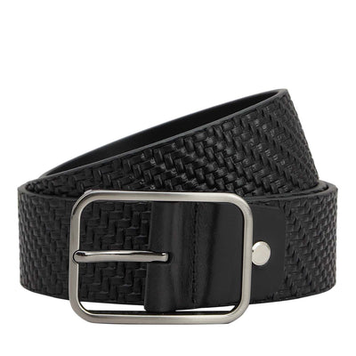 Casual Mat-Emboss Leather Mens Belt
