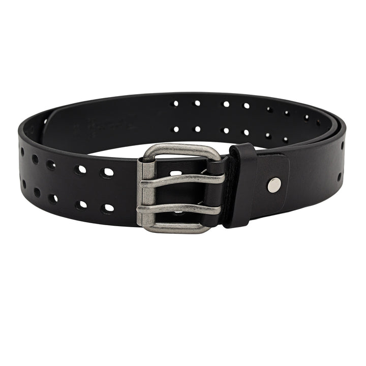 Casual Plain Leather Mens Belt - Black