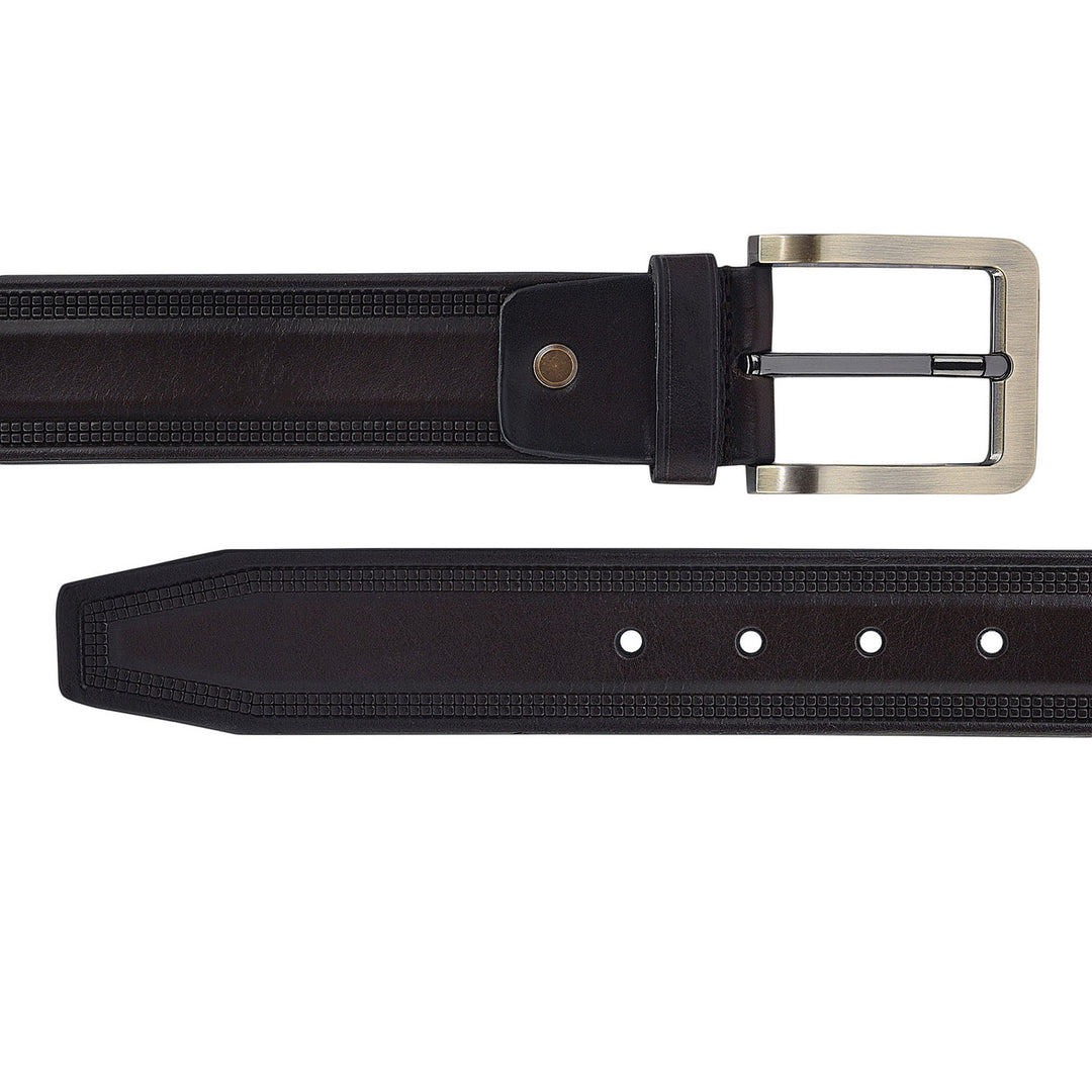 Formal Plain Leather Mens Belt-Brown
