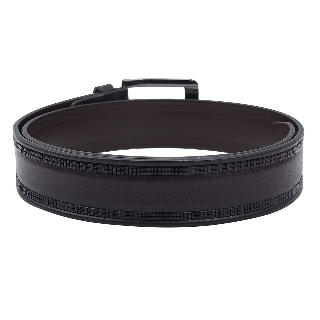 Casual Plain Leather Mens Belt - Brown