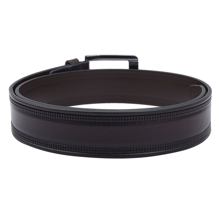 Formal Plain Leather Mens Belt-Brown