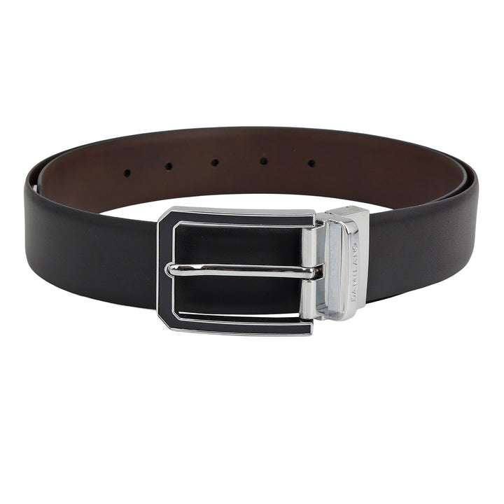 Semi Formal Plain Leather Reversible Mens Belt - Black & Brown