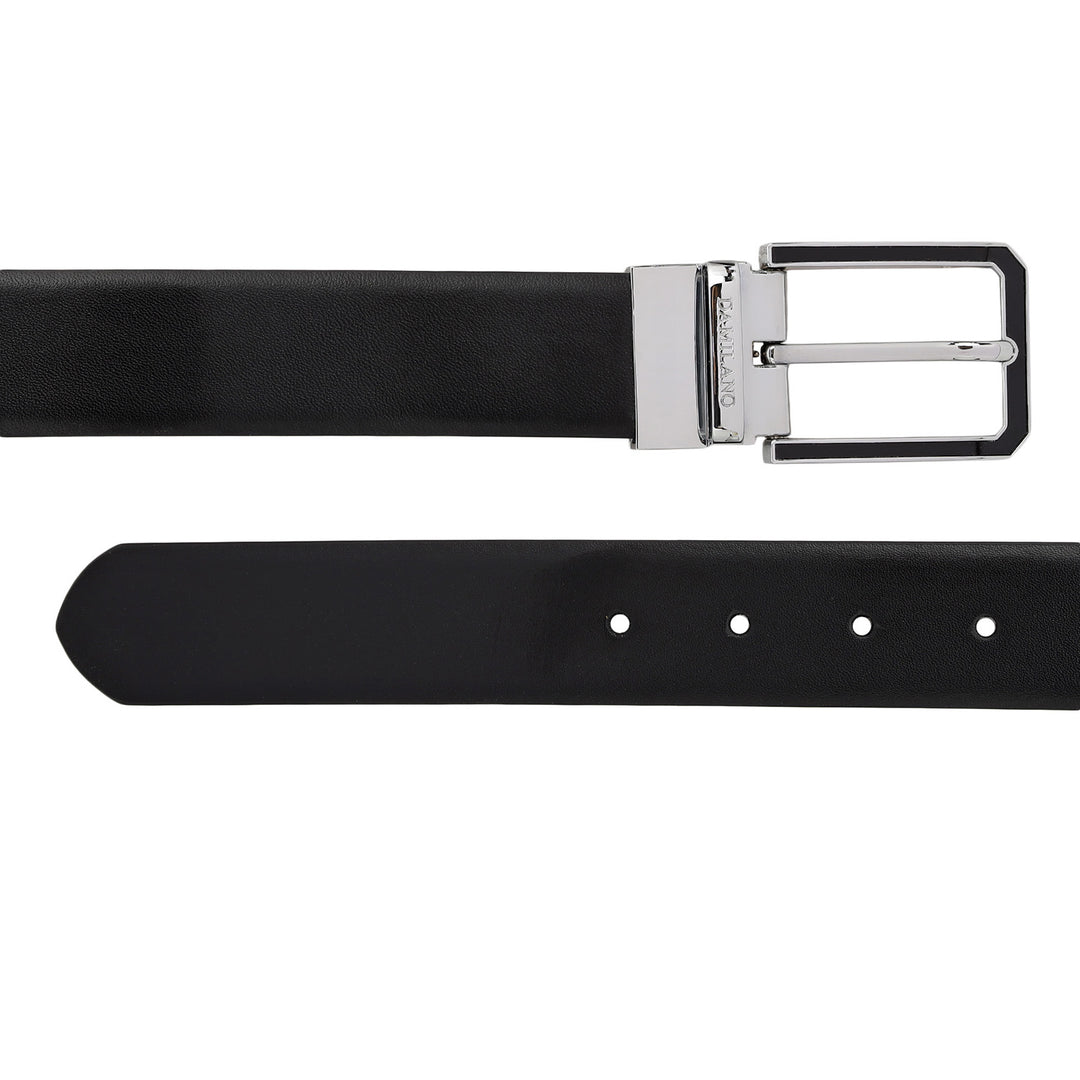 Semi Formal Plain Leather Reversible Mens Belt - Black & Brown