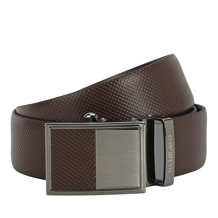 Formal Fish Leather Mens Belt-Brown