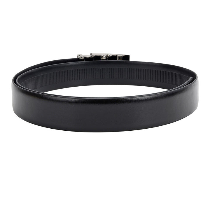 Formal Plain Leather Mens Belt-BLACK