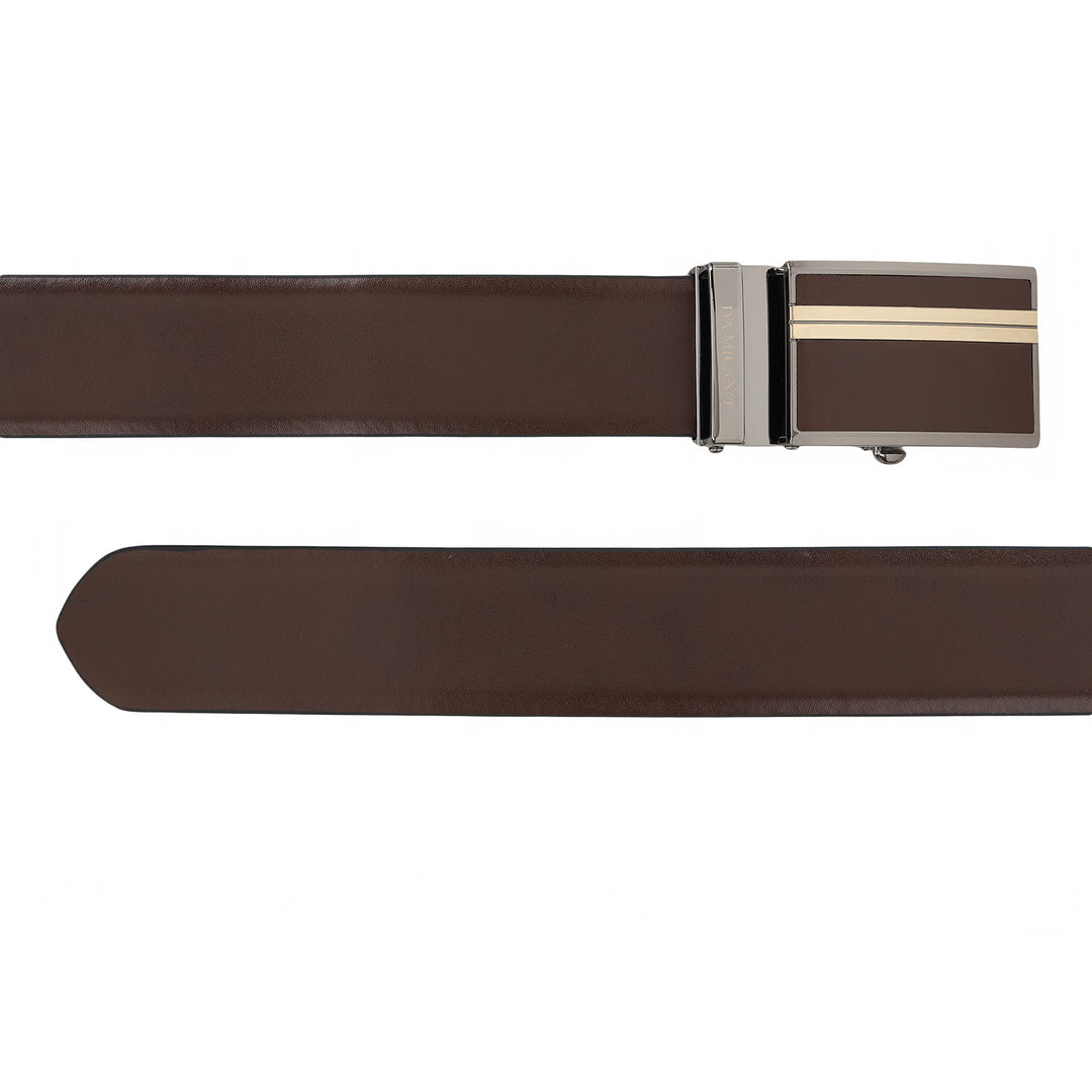 Formal Plain Leather Mens Belt-Brown