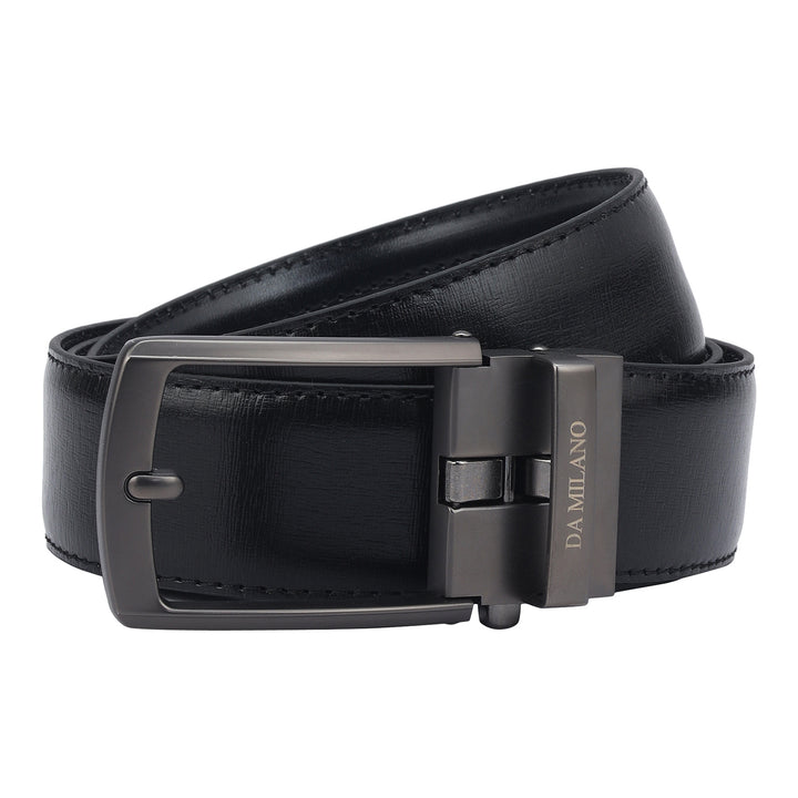 Formal Aztec Leather Mens Belt-Black