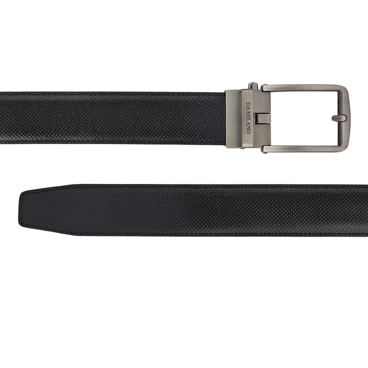 Formal Fish Leather Mens Belt - Black