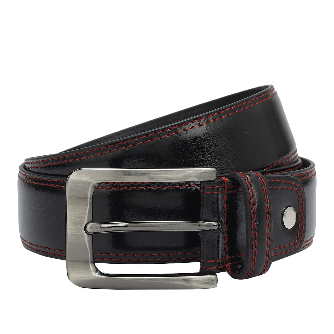 Casual Plain Leather Mens Belt