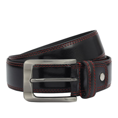 Casual Plain Leather Mens Belt