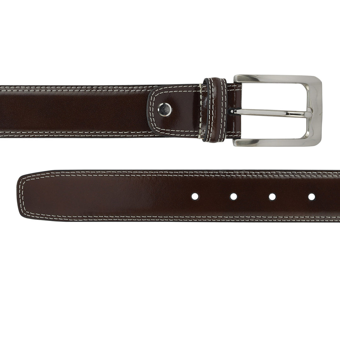 Casual Plain Leather Mens Belt