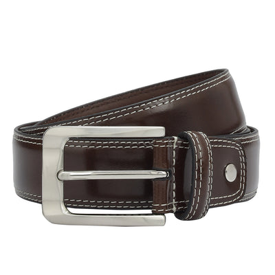Casual Plain Leather Mens Belt
