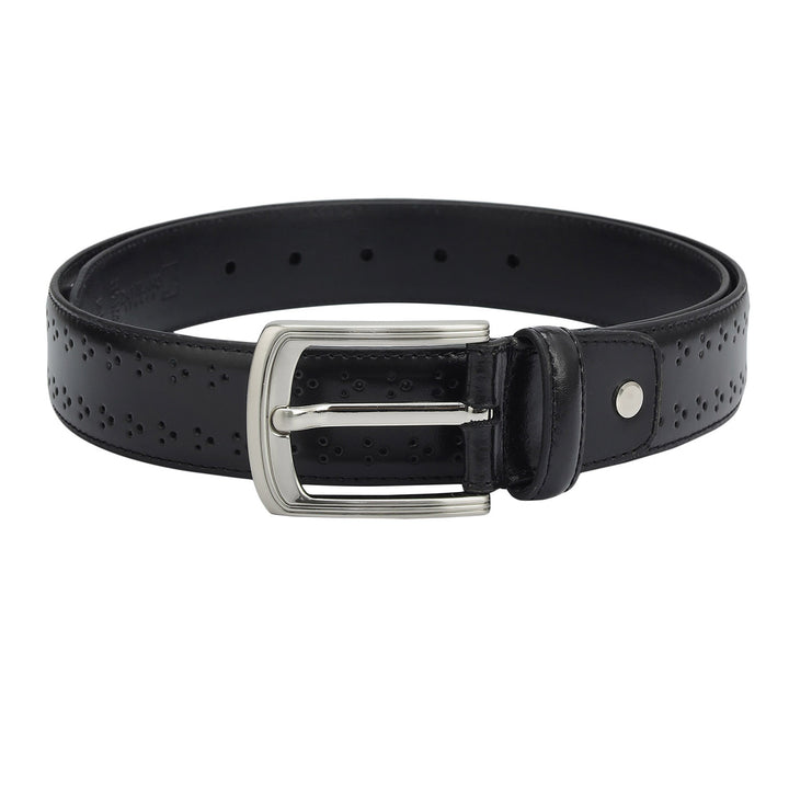 Casual Punch & Plain Leather Mens Belt