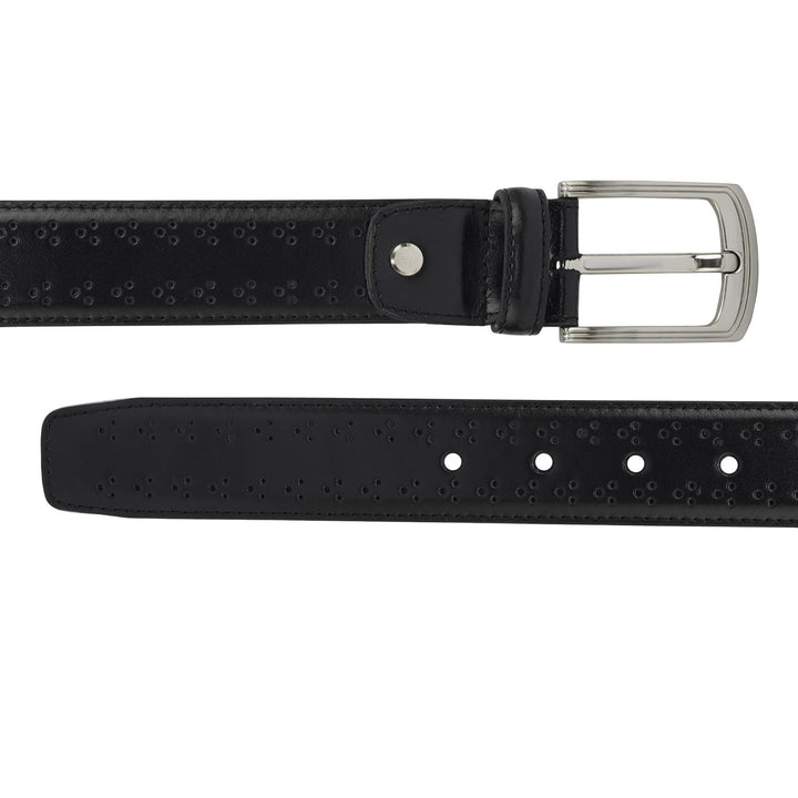 Casual Punch & Plain Leather Mens Belt