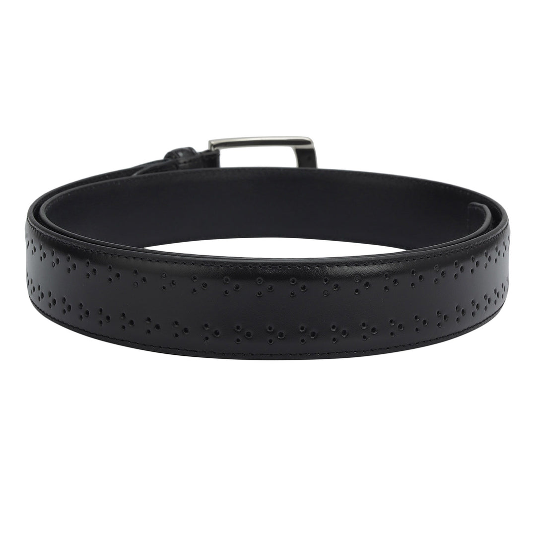 Casual Punch & Plain Leather Mens Belt