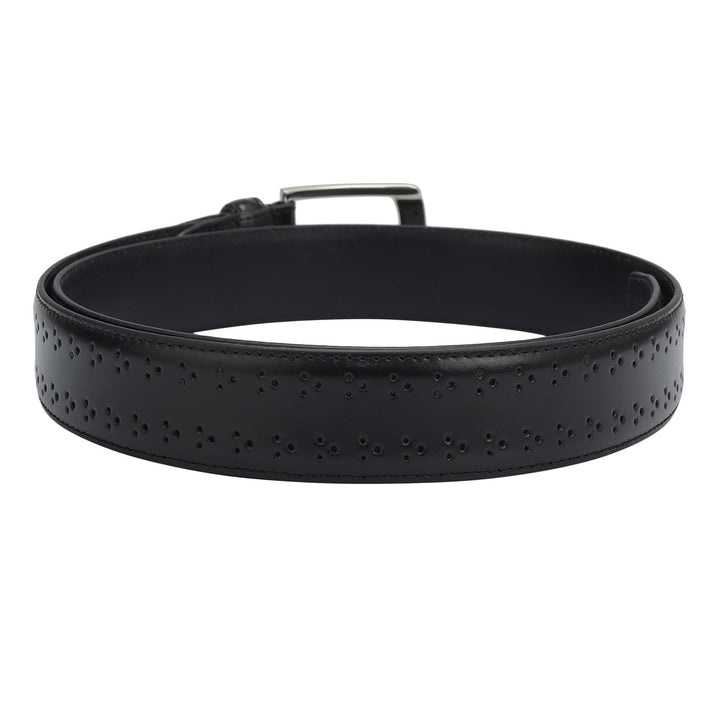 Casual Punch & Plain Leather Mens Belt