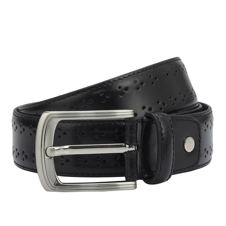 Casual Punch & Plain Leather Mens Belt