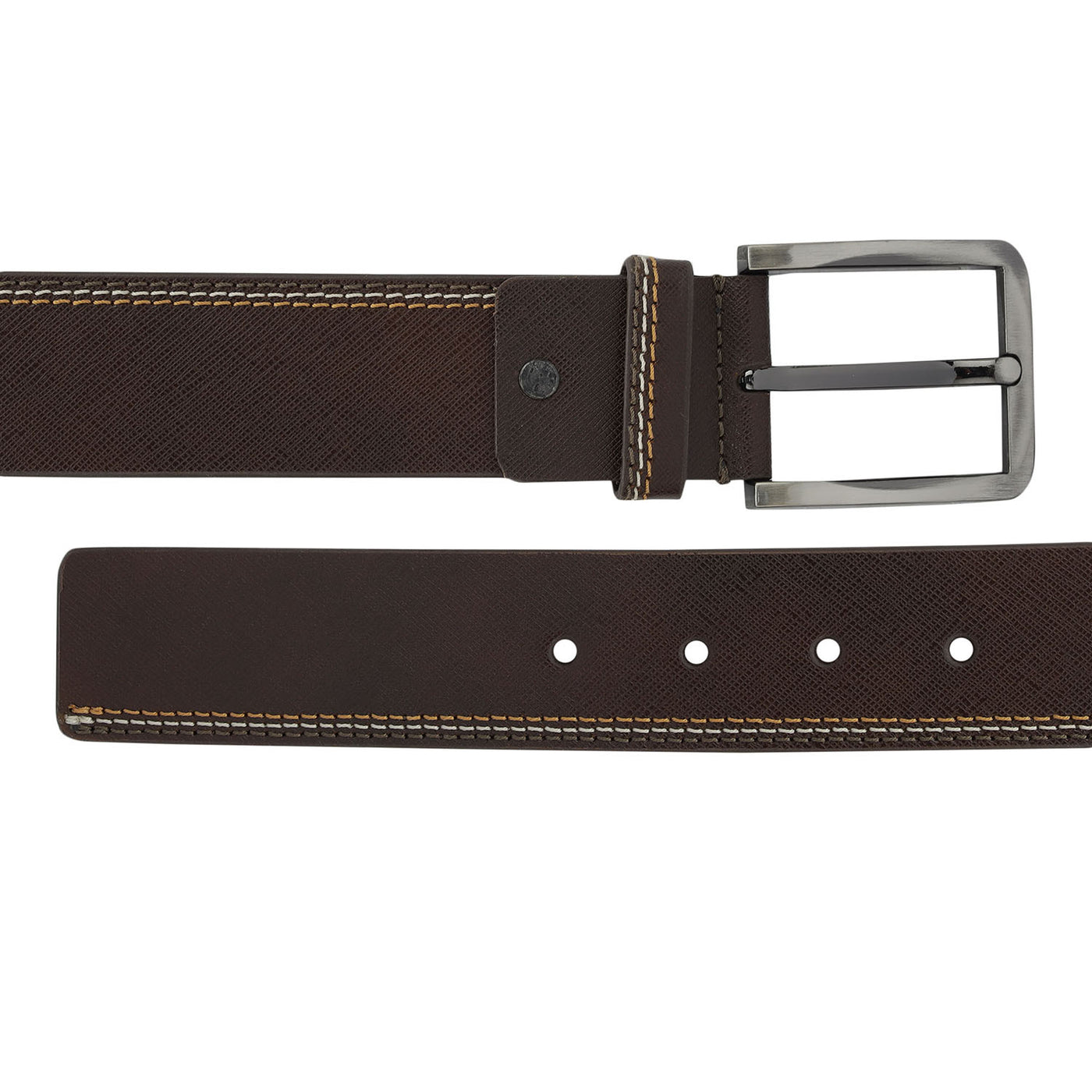 Casual Saffiano Leather Mens Belt