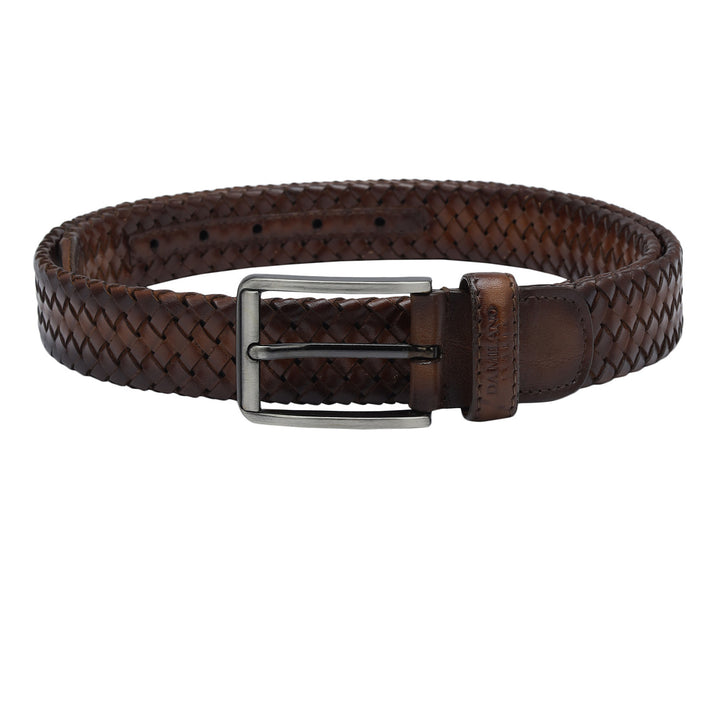 Casual Mat Leather Mens Belt - Cognac