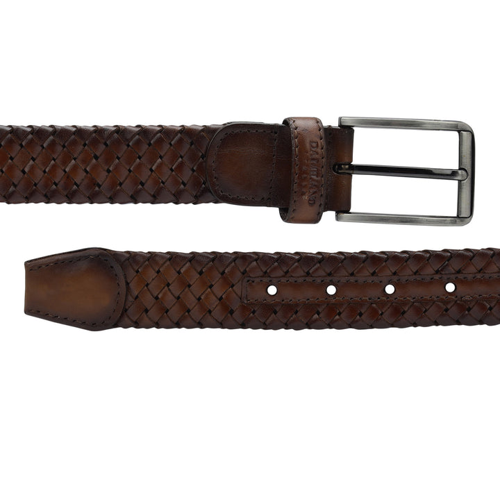 Casual Mat Leather Mens Belt - Cognac